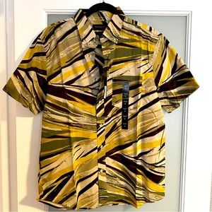 Men’s Banana Republic Short Sleeve Button Up Shirt 100% Cotton Medium Slim Fit